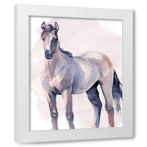 Horse in Watercolor II White Modern Wood Framed Art Print by Parker, Jennifer Paxton