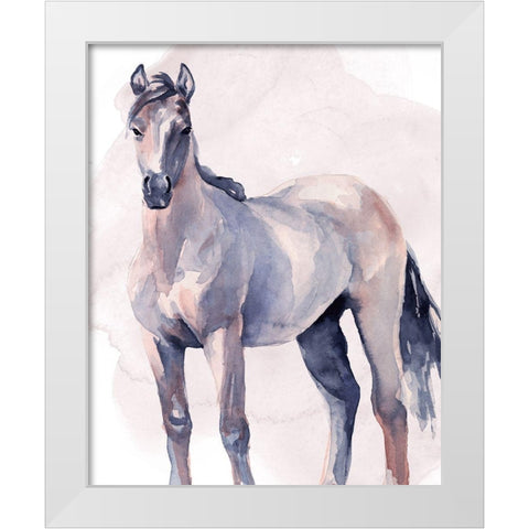 Horse in Watercolor II White Modern Wood Framed Art Print by Parker, Jennifer Paxton