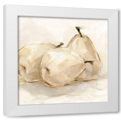 White Pear Study II White Modern Wood Framed Art Print by Harper, Ethan