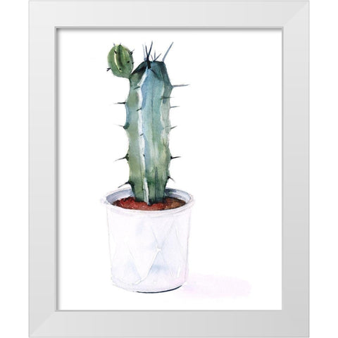 Sharp Succulents I White Modern Wood Framed Art Print by Parker, Jennifer Paxton
