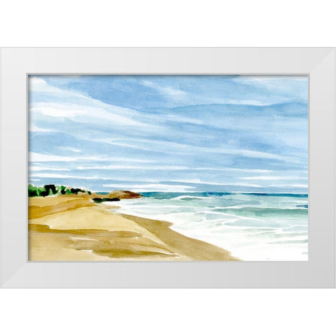 Coastline Calm II White Modern Wood Framed Art Print by Warren, Annie