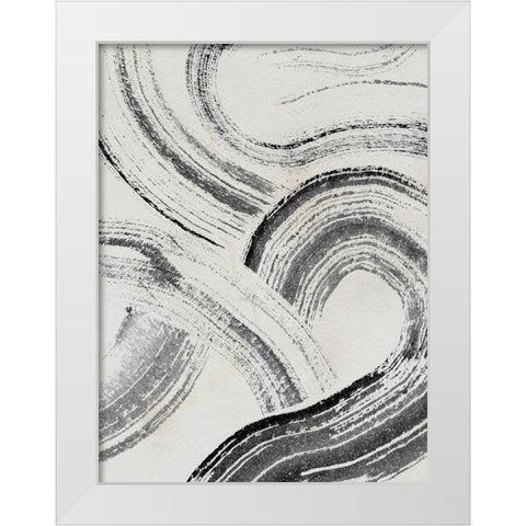 Zen Flow I White Modern Wood Framed Art Print by Parker, Jennifer Paxton