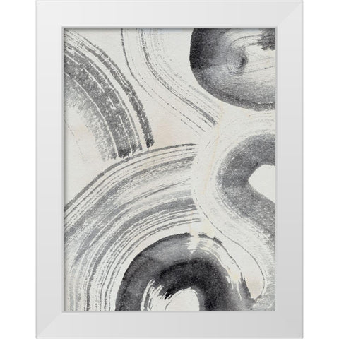 Zen Flow II White Modern Wood Framed Art Print by Parker, Jennifer Paxton