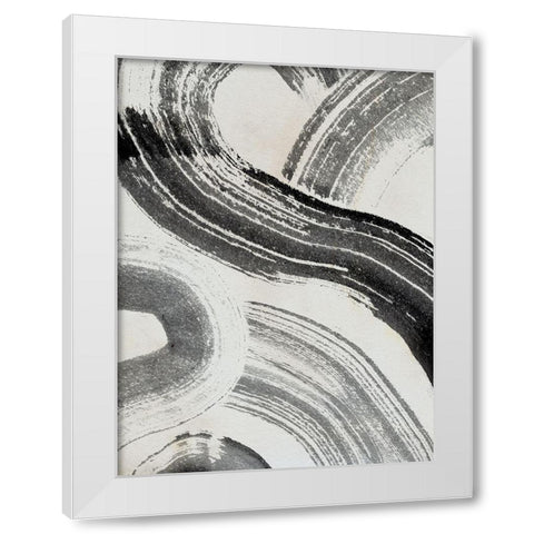 Zen Flow III White Modern Wood Framed Art Print by Parker, Jennifer Paxton