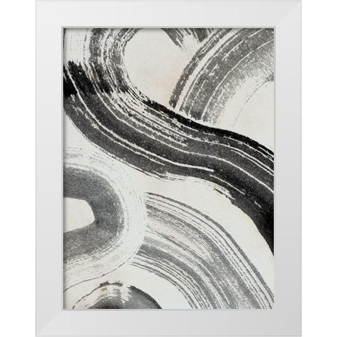Zen Flow III White Modern Wood Framed Art Print by Parker, Jennifer Paxton
