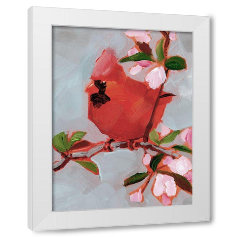 Painted Songbird IV White Modern Wood Framed Art Print by Parker, Jennifer Paxton