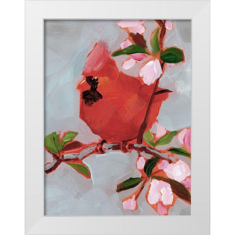 Painted Songbird IV White Modern Wood Framed Art Print by Parker, Jennifer Paxton