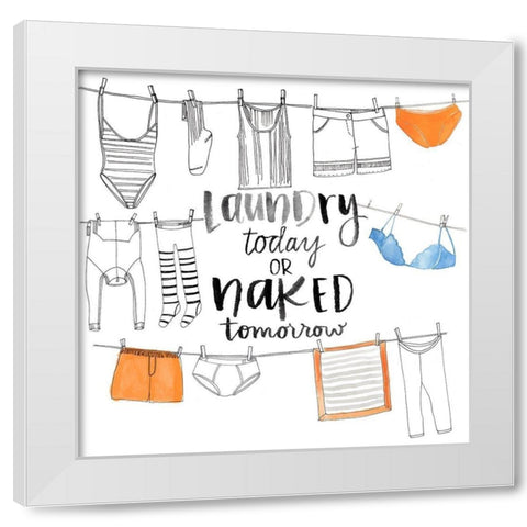 Out to Dry I White Modern Wood Framed Art Print by Parker, Jennifer Paxton