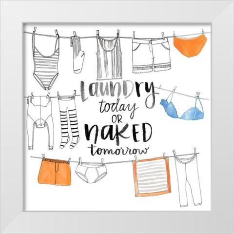 Out to Dry I White Modern Wood Framed Art Print by Parker, Jennifer Paxton