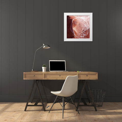 Earthen Orbs I White Modern Wood Framed Art Print by Parker, Jennifer Paxton