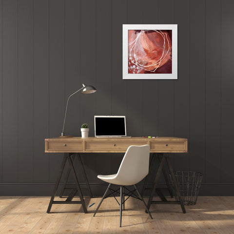 Earthen Orbs II White Modern Wood Framed Art Print by Parker, Jennifer Paxton