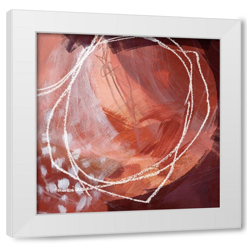 Earthen Orbs II White Modern Wood Framed Art Print by Parker, Jennifer Paxton