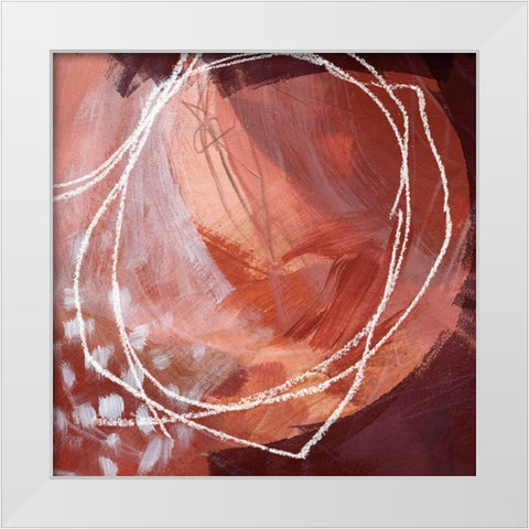 Earthen Orbs II White Modern Wood Framed Art Print by Parker, Jennifer Paxton