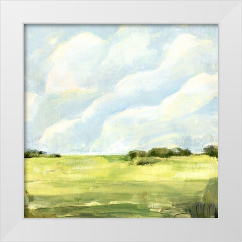 Open Fields I White Modern Wood Framed Art Print by Warren, Annie