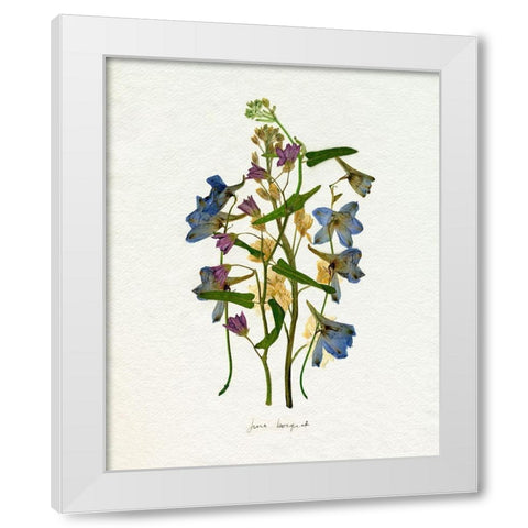 Pressed June Arrangement I White Modern Wood Framed Art Print by Caroline, Emma