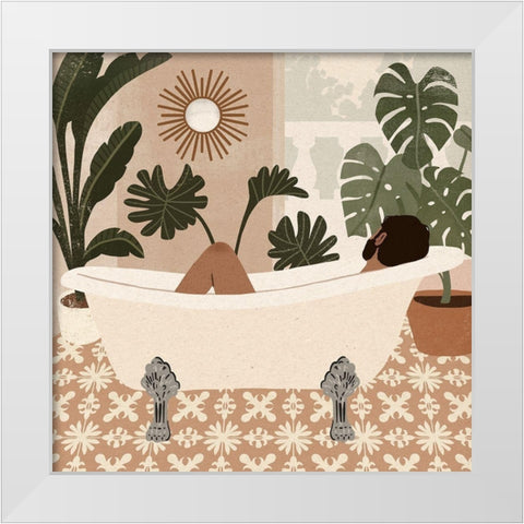 Home Spa IV White Modern Wood Framed Art Print by Barnes, Victoria