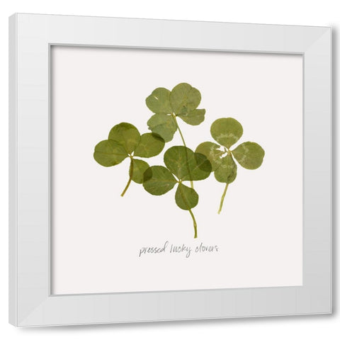 Pressed Clover I White Modern Wood Framed Art Print by Popp, Grace