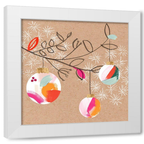Crafty Christmas III White Modern Wood Framed Art Print by Parker, Jennifer Paxton