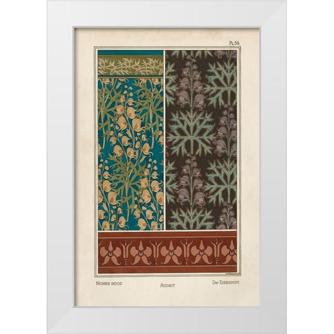 Nouveau Decorative V White Modern Wood Framed Art Print by Vision Studio