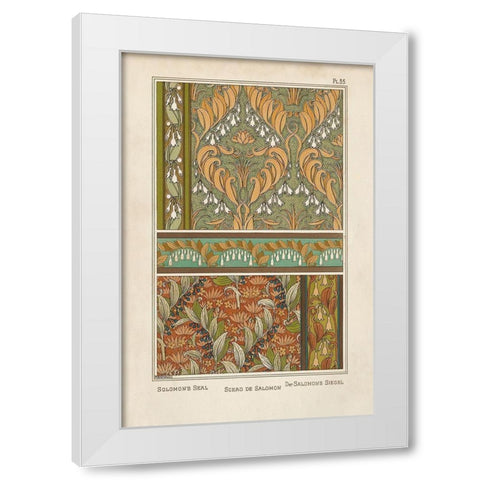 Nouveau Decorative VII White Modern Wood Framed Art Print by Vision Studio