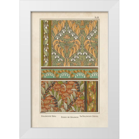 Nouveau Decorative VII White Modern Wood Framed Art Print by Vision Studio