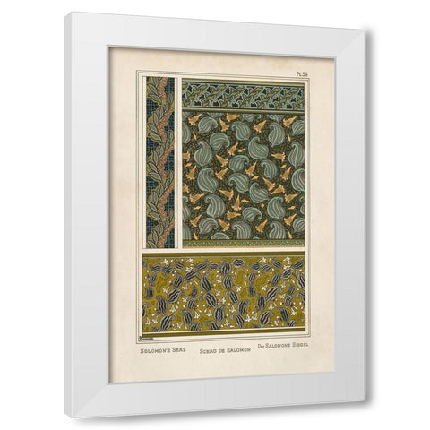 Nouveau Decorative VIII White Modern Wood Framed Art Print by Vision Studio