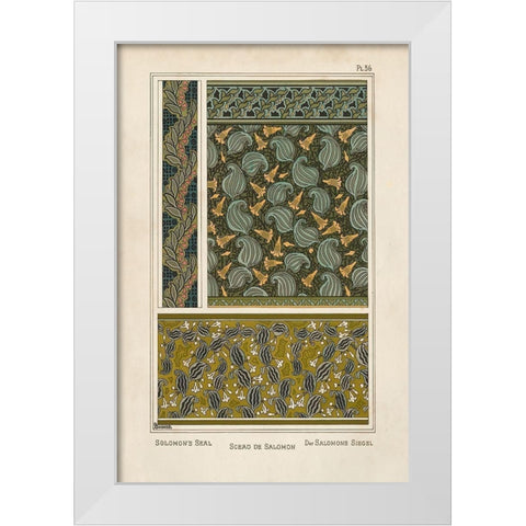 Nouveau Decorative VIII White Modern Wood Framed Art Print by Vision Studio