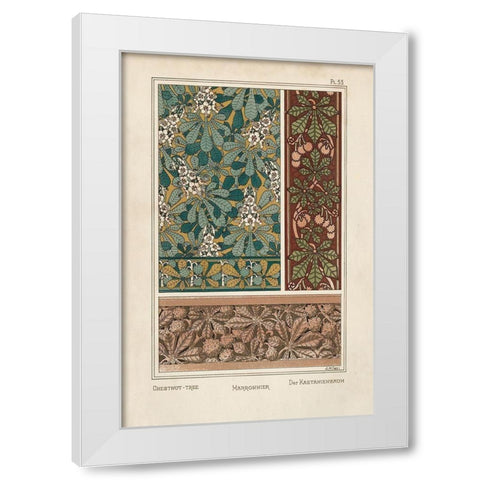 Nouveau Decorative IX White Modern Wood Framed Art Print by Vision Studio