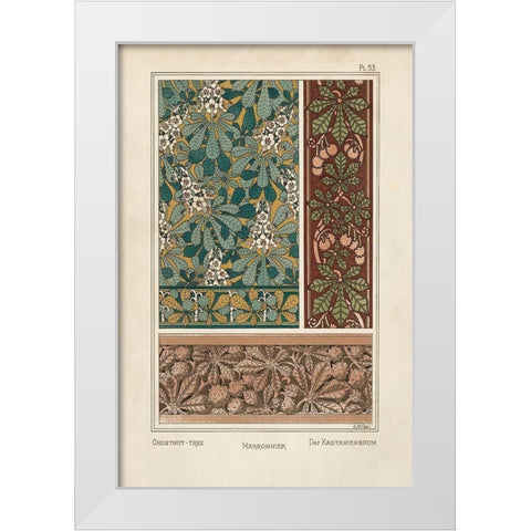 Nouveau Decorative IX White Modern Wood Framed Art Print by Vision Studio