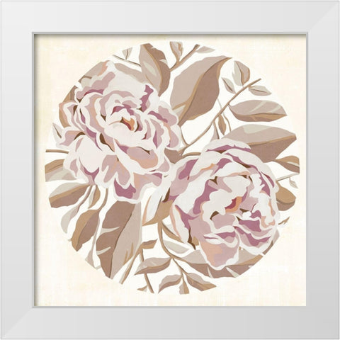 Eye of Peony II White Modern Wood Framed Art Print by Warren, Annie