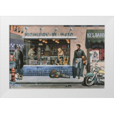 Highway 51 White Modern Wood Framed Art Print by Consani, Chris