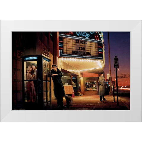 Midnight Matinee White Modern Wood Framed Art Print by Consani, Chris