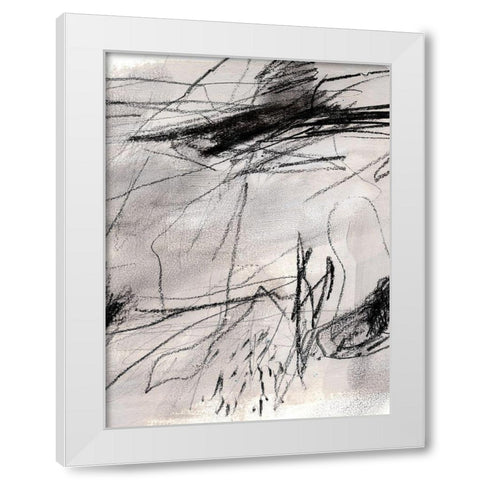 Charcoal Waltz I White Modern Wood Framed Art Print by Parker, Jennifer Paxton
