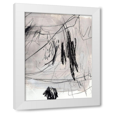 Charcoal Waltz II White Modern Wood Framed Art Print by Parker, Jennifer Paxton