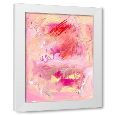 Chroma Pink I White Modern Wood Framed Art Print by Parker, Jennifer Paxton