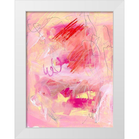Chroma Pink I White Modern Wood Framed Art Print by Parker, Jennifer Paxton