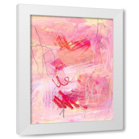 Chroma Pink II White Modern Wood Framed Art Print by Parker, Jennifer Paxton