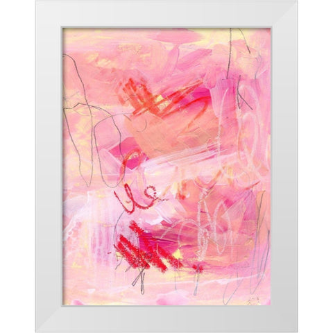Chroma Pink II White Modern Wood Framed Art Print by Parker, Jennifer Paxton