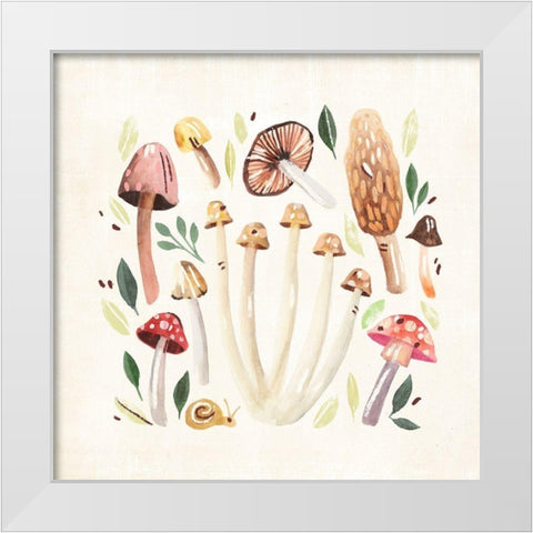 Fungi Field Trip II White Modern Wood Framed Art Print by Warren, Annie