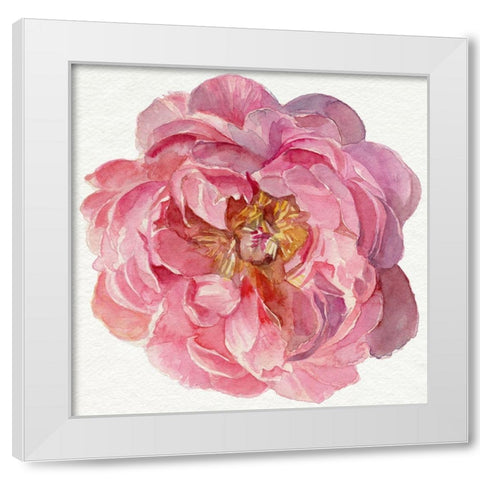 Blossomed Peony II White Modern Wood Framed Art Print by Parker, Jennifer Paxton
