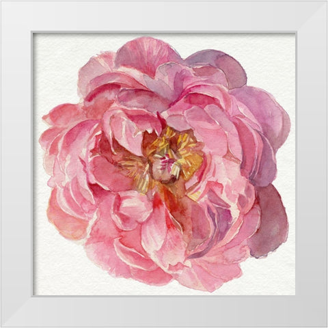 Blossomed Peony II White Modern Wood Framed Art Print by Parker, Jennifer Paxton