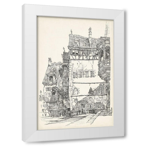 Vintage Italian Village I White Modern Wood Framed Art Print by Foust, Richard