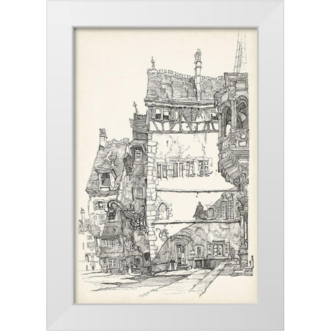 Vintage Italian Village I White Modern Wood Framed Art Print by Foust, Richard