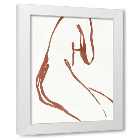 Curves I White Modern Wood Framed Art Print by Parker, Jennifer Paxton