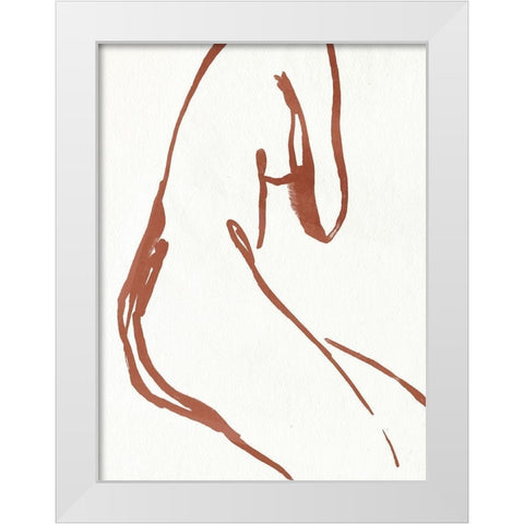Curves I White Modern Wood Framed Art Print by Parker, Jennifer Paxton