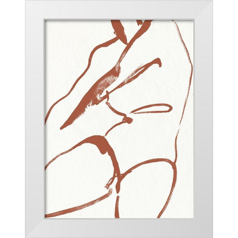 Curves II White Modern Wood Framed Art Print by Parker, Jennifer Paxton