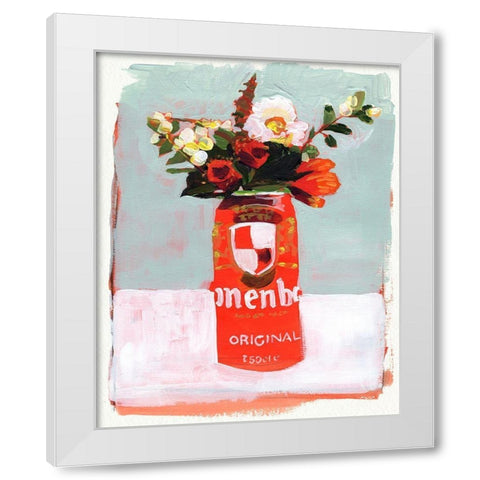 Centerpiece I White Modern Wood Framed Art Print by Parker, Jennifer Paxton
