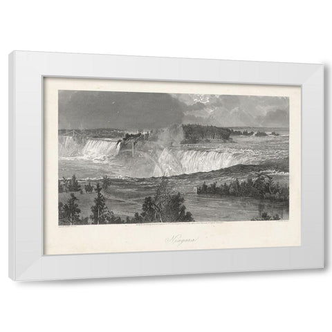 Niagara White Modern Wood Framed Art Print by Bryant, William Cullen
