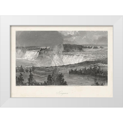 Niagara White Modern Wood Framed Art Print by Bryant, William Cullen
