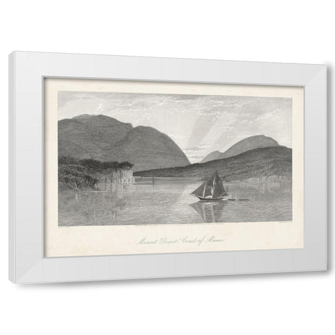 Mount Desert-Coast of Maine White Modern Wood Framed Art Print by Bryant, William Cullen